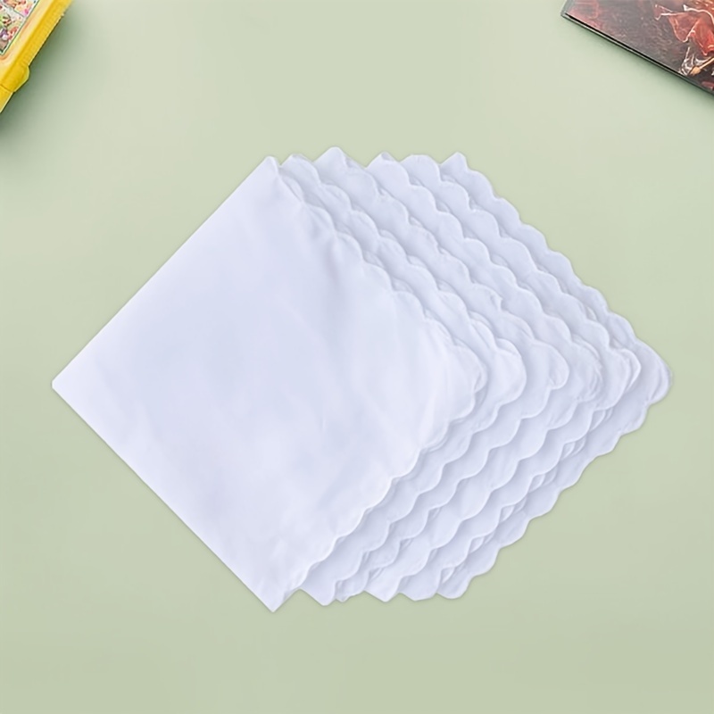 

6pc Pure Cotton White Absorbent Handkerchiefs, Versatile Super Soft Mini Wash Cloths, Suitable For Home Hotel Spa Beauty Salon, Bathroom Supplies, Home Supplies