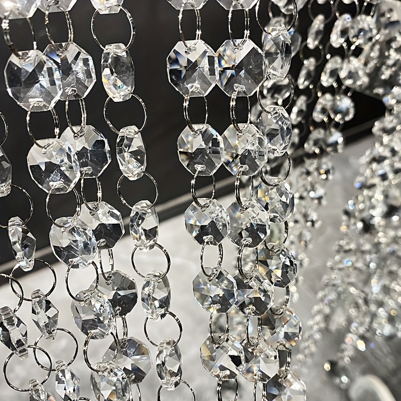 Acrylic Beaded Garlands, 30' Long Diamond Shaped Strands of Beads, Square  Beads, Faceted Diamond Strands