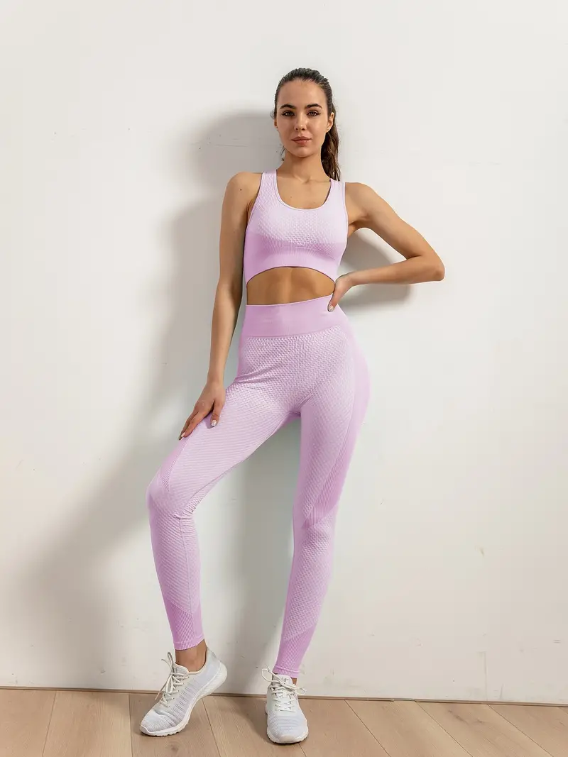 3pcs Women's Seamless Yoga Set - Slim Fit Jacket, Sports Bra, and Leggings  for Running and Fitness