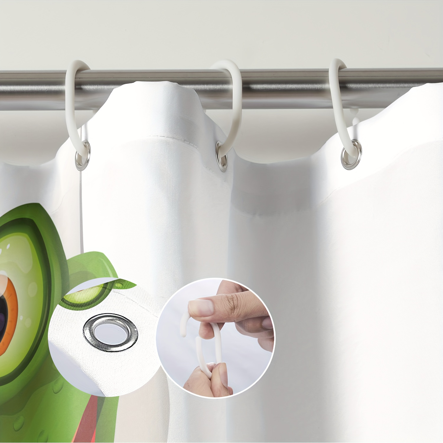 LB Funny Frog Shower Curtains for Kids Bathroom, Turkey