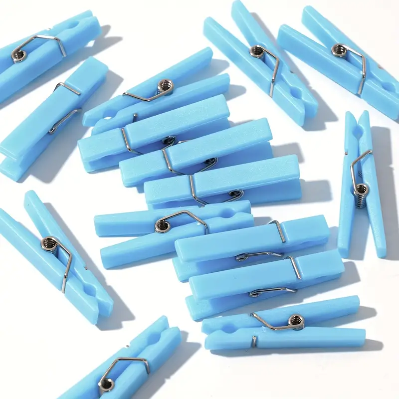 PARTYGOGO 48 Pcs Small Clothes Pins Baby Shower Facor Clothespin Favors Girl Party Favors-Clothespins for Crafts Photos Wooden Paper Picture Clips Little