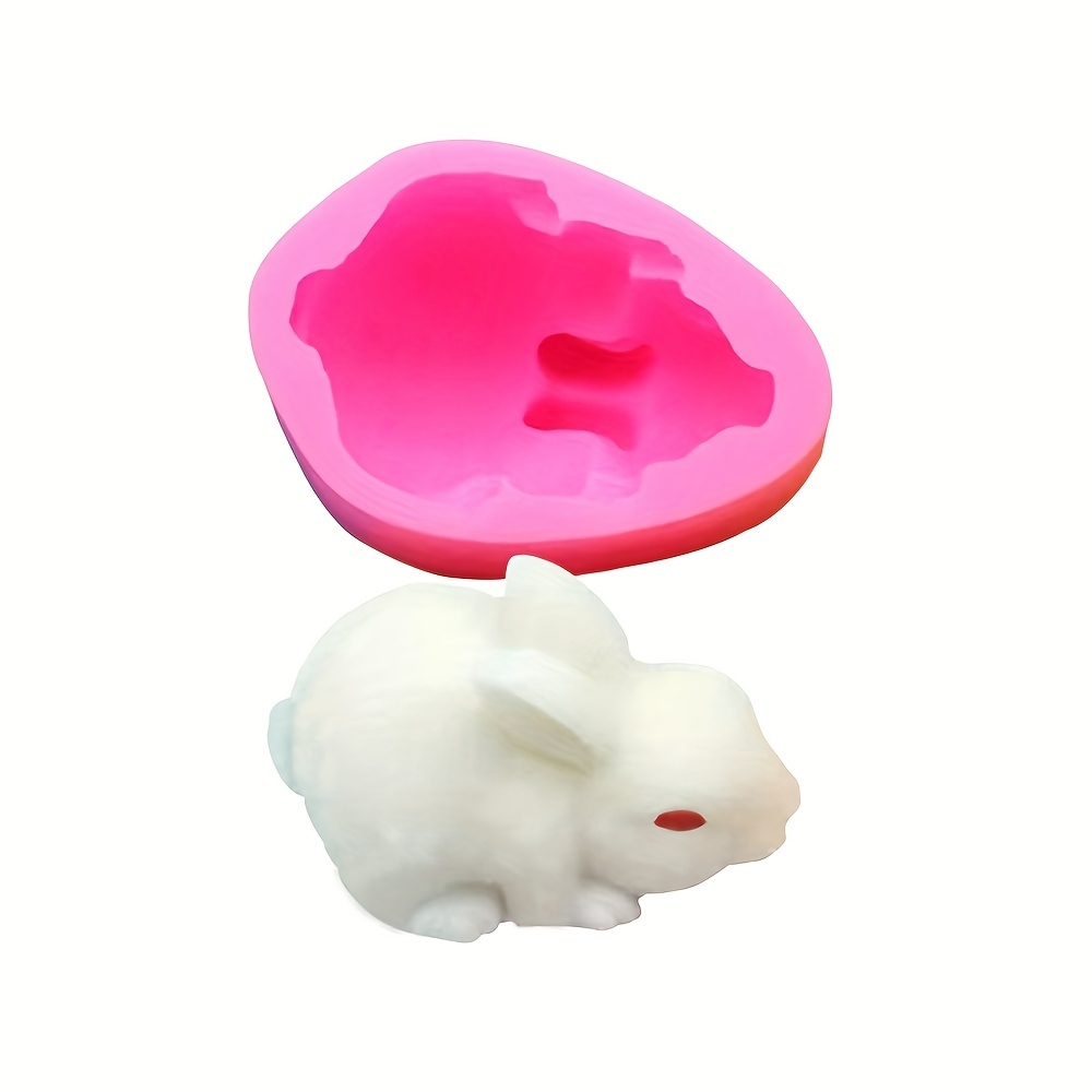 3d Cute Easter Rabbit Soap Mold Animal Silicone Mold Can Be - Temu