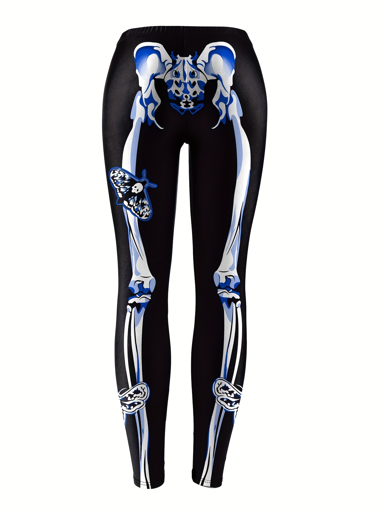 Women's Black Skeleton Leggings