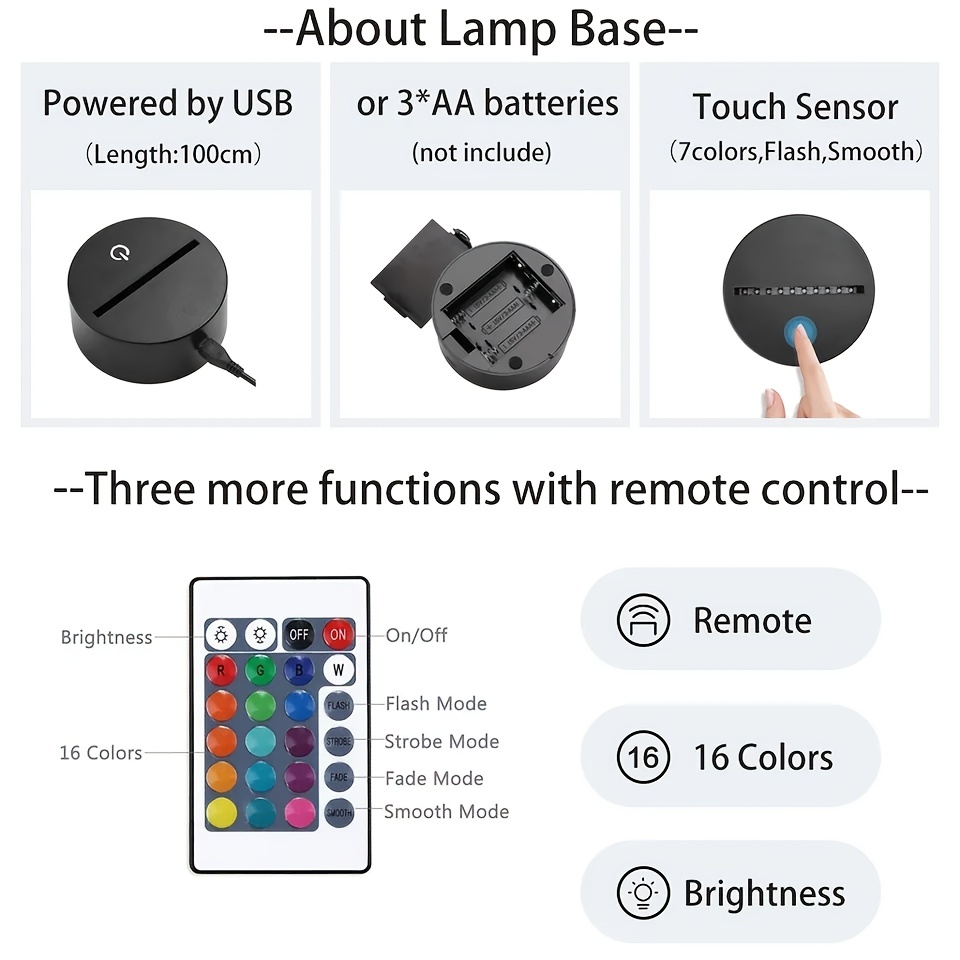 Lampada Da Illusione 3D Per Console Di Gioco Da 1 Pezzo - Temu Italy