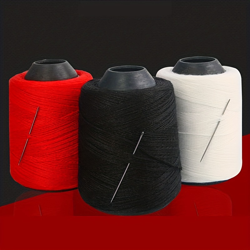 Diy Bobbins Sewing Thread Black White Red Colour Polyester - Temu