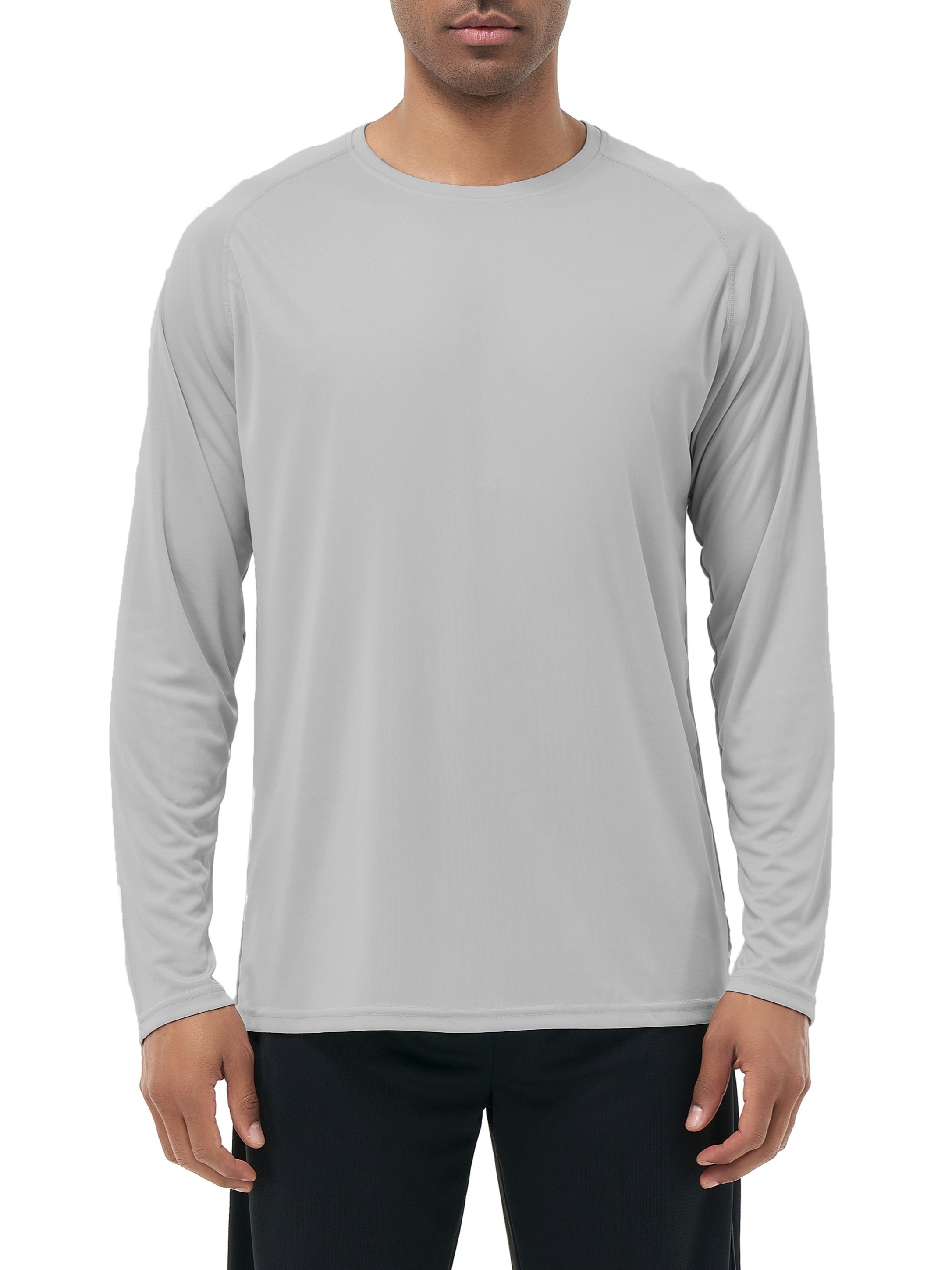 Men's Lightweight Upf 50+ Sun Protection T-Shirts Long Sleeve Shirts For Fishing Hiking Running