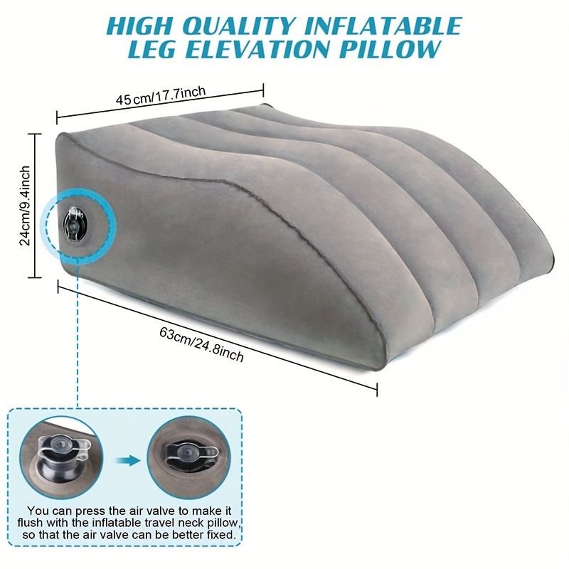 Leg Elevation Pillow Inflatable, Leg Rest Pillow Bed Wedge Post Surgery Elevated  Wedge Pillows For Sleeping, Hip And Knee Relax, Foot And Ankle Injury - Temu