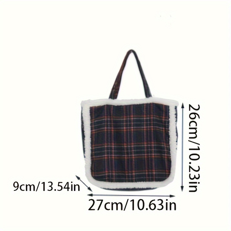  Fashion Shoulder Hobo Bags for Women Wool Tweed Tote