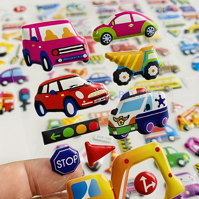 3D Stickers for Kids Toddlers 550+ Vivid Puffy Kids Stickers 24 Different  Sheets, Colored 3D Stickers for Boys Girls Teachers, Reward, Craft