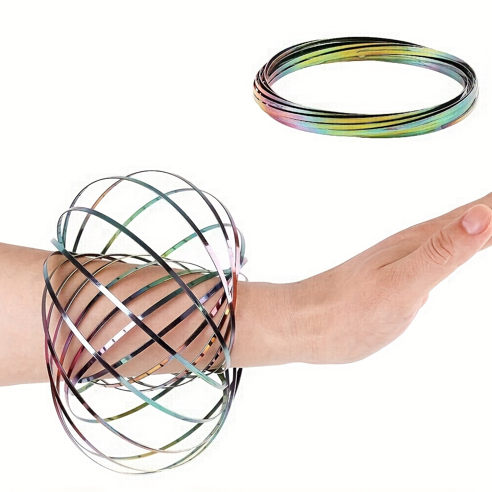 1pc Bracelet Magique En Acier Inoxydable Ferme Flow Ring, Jouet Coloré Pour  Le Soulagement Du Stress