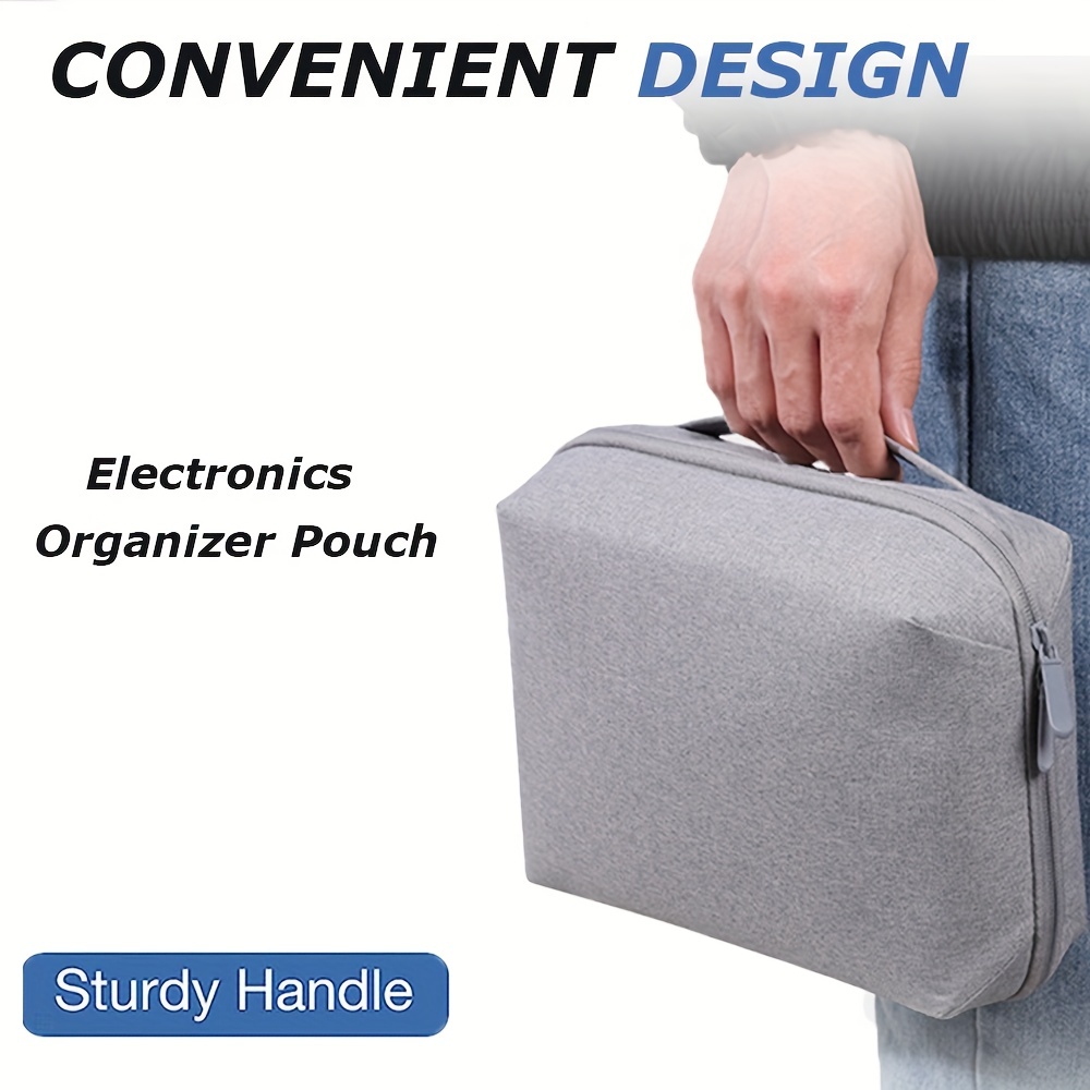 Electronics Organizer Pouch, Travel Tech Organizer Bag For Travel  Essentials, Portable Charger Organizer With Handle - Temu United Arab  Emirates