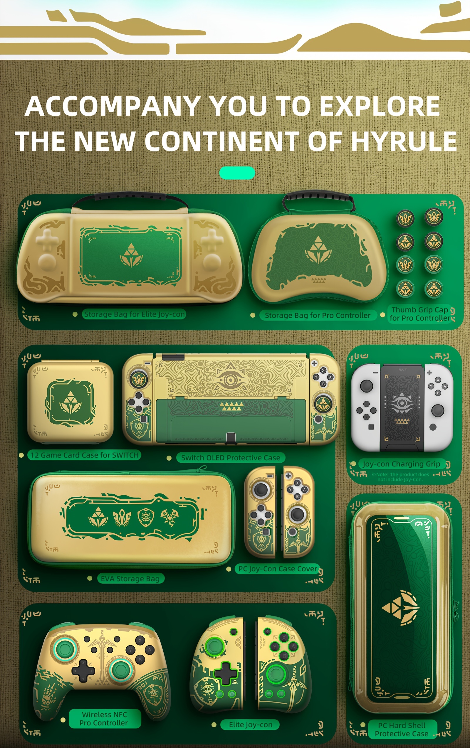 Etui de protection pour Switch - The Legend of Zelda - Hyrule