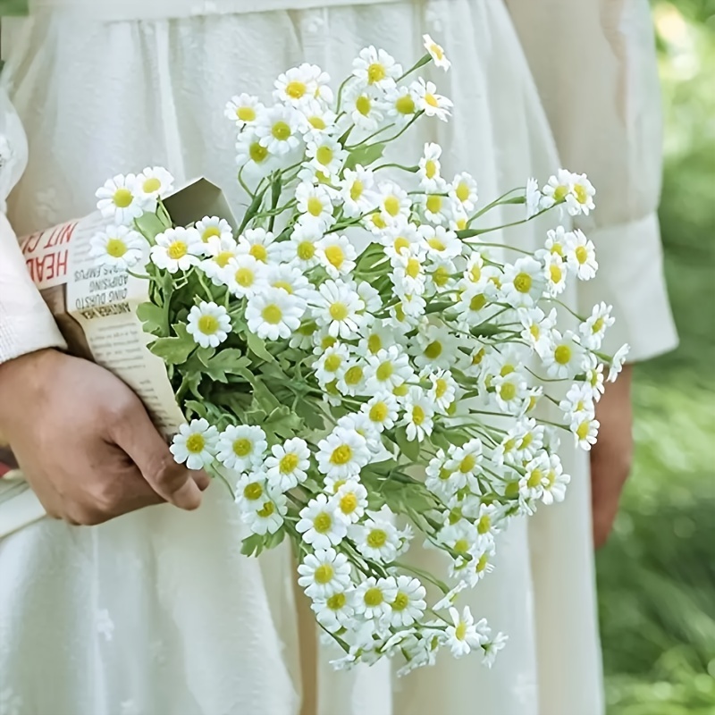 Daisy Flowers Artificial Decor  Artificial Daisy Flower Bush