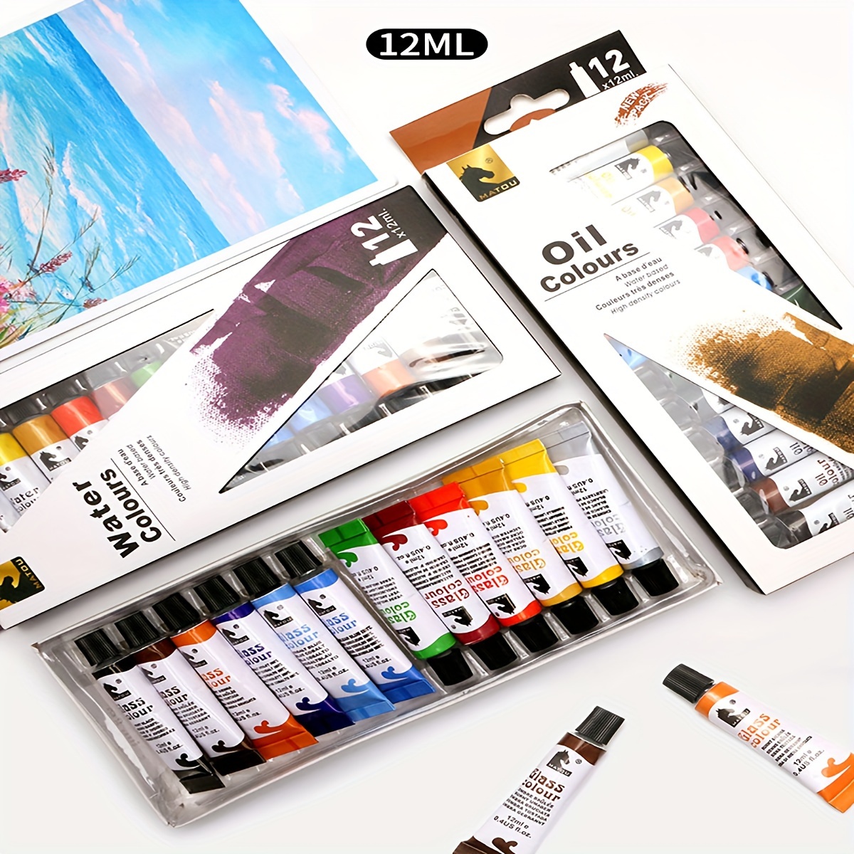 Professional Acrylic Paint 12colors Art Pigment Set perfect - Temu