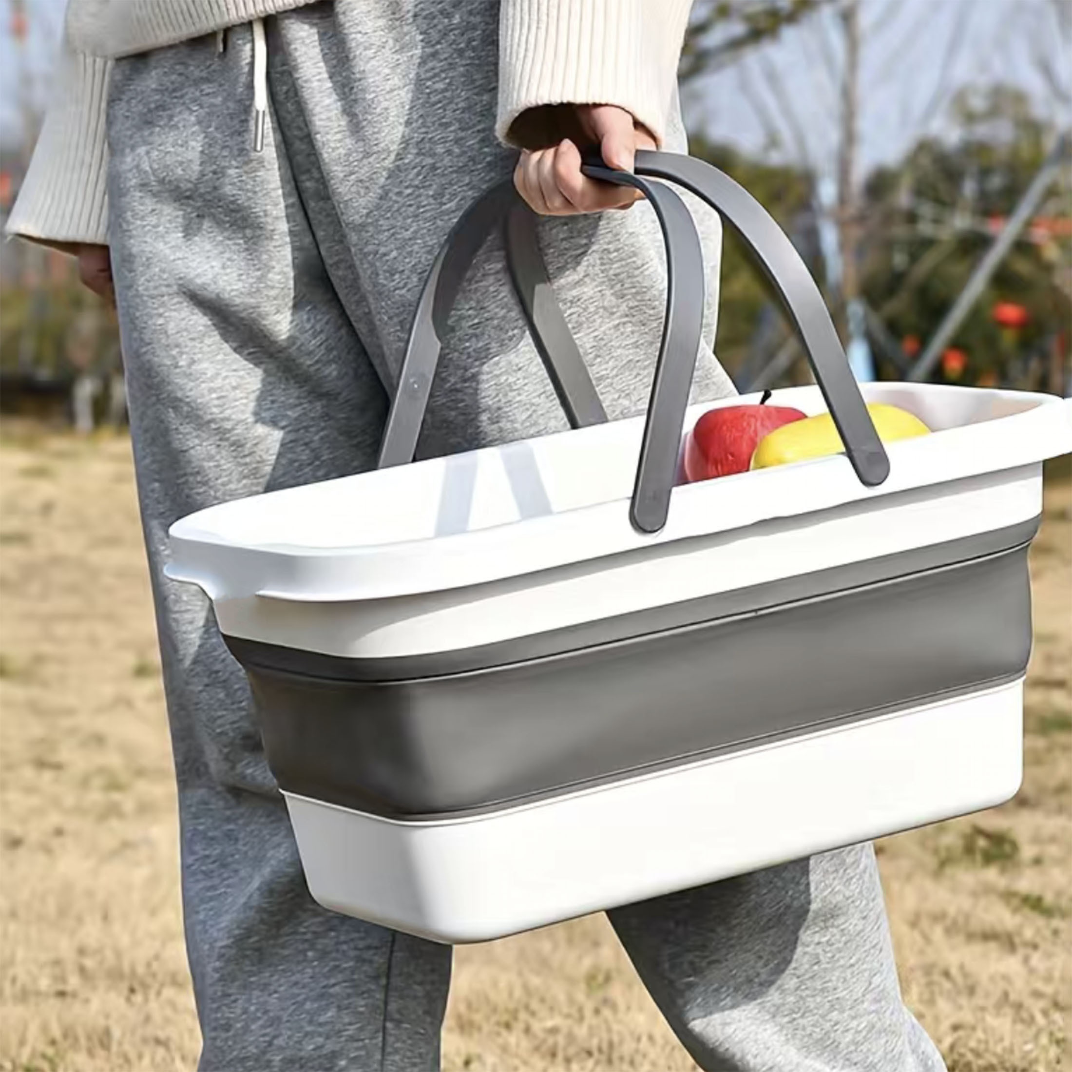 1pc Large Collapsible Mop Bucket with handle for House Cleaning