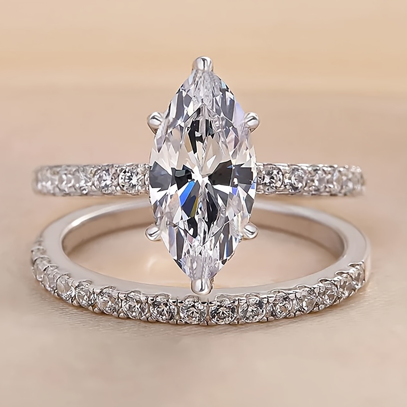 2 Carat Round Cut Colorless Moissanite Engagement Ring - Temu