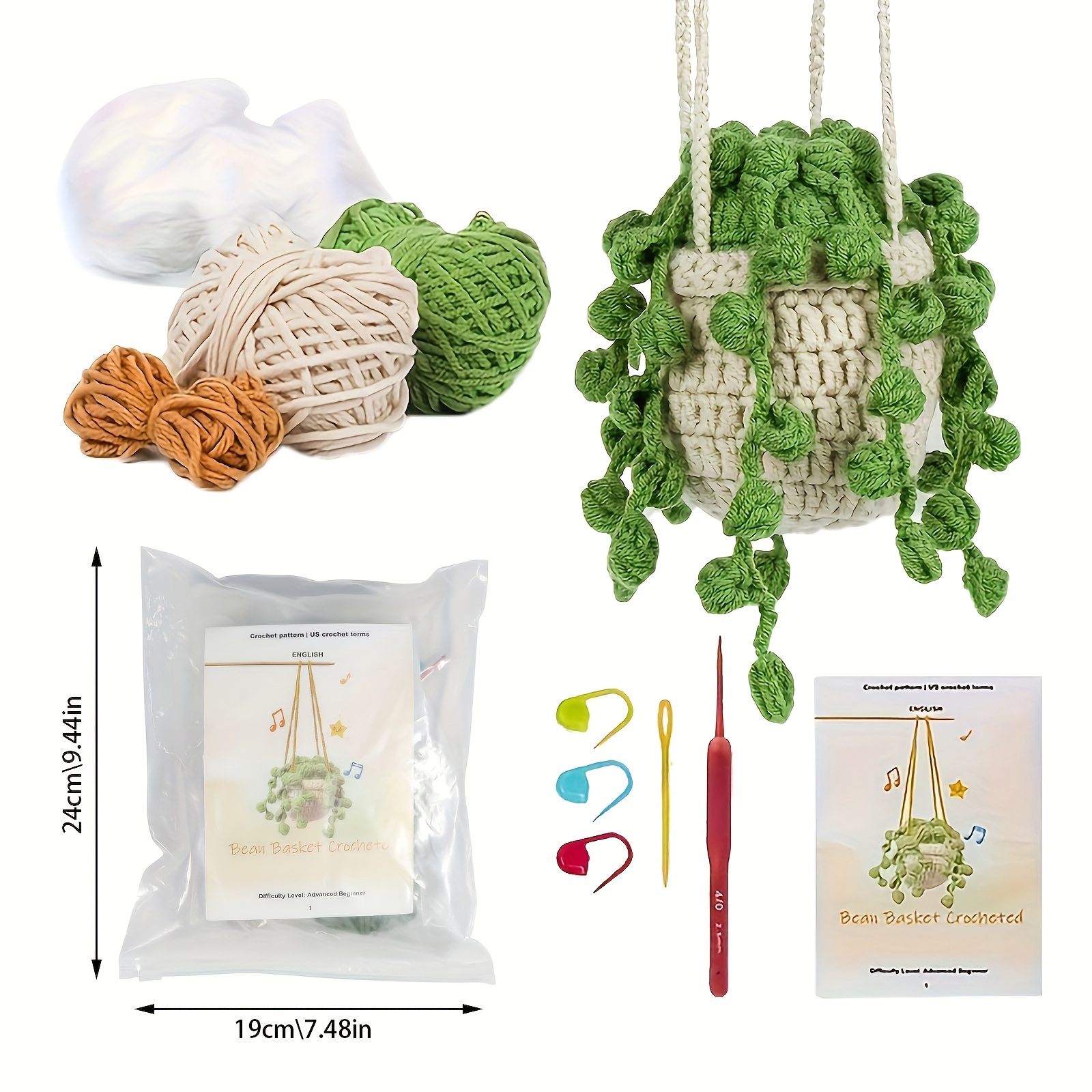 Crochet Kit for Beginner, Crochet Starter Kit W Step-by-Step Video Tutorials, Crochet Kit for Beginners, Beginner Crochet Kit for Adults Kids Women