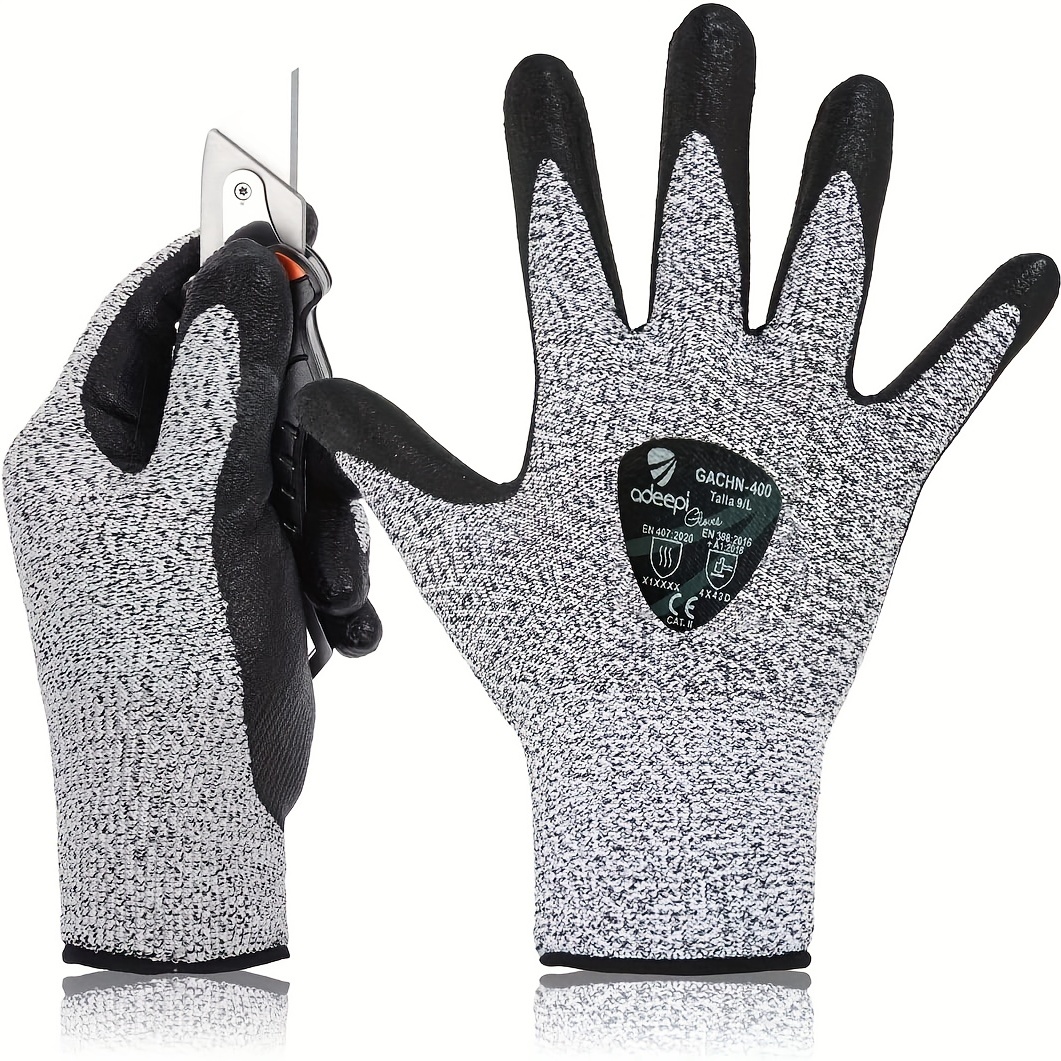 Cut Resistant Work Gloves Anti Slip Oil Resistant Safety - Temu
