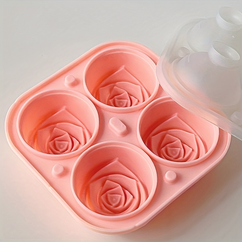 1pc Flower Shaped Multi Grid Pink Seasoning Box, Multifunction