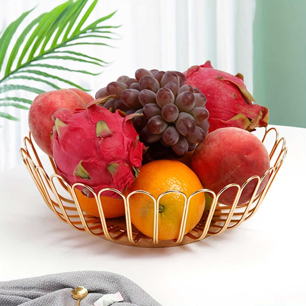 Cesto di frutta 1pc, portafrutta per bancone della cucina, cesto di verdure  moderno in filo metallico per pane e snack, supporto decorativo per frutta