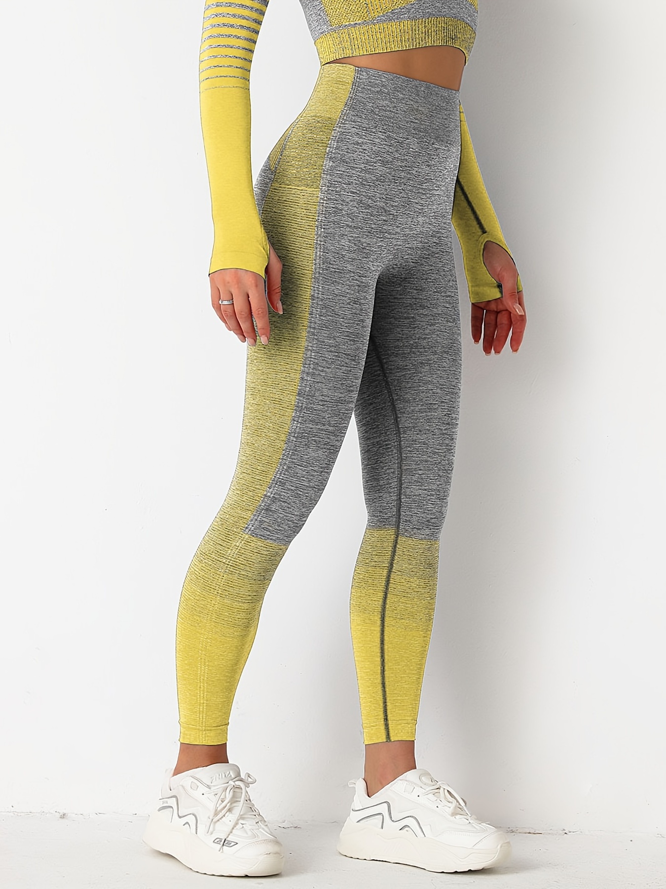 Ombre Quick Drying Sports Leggings High Elastic Workout - Temu