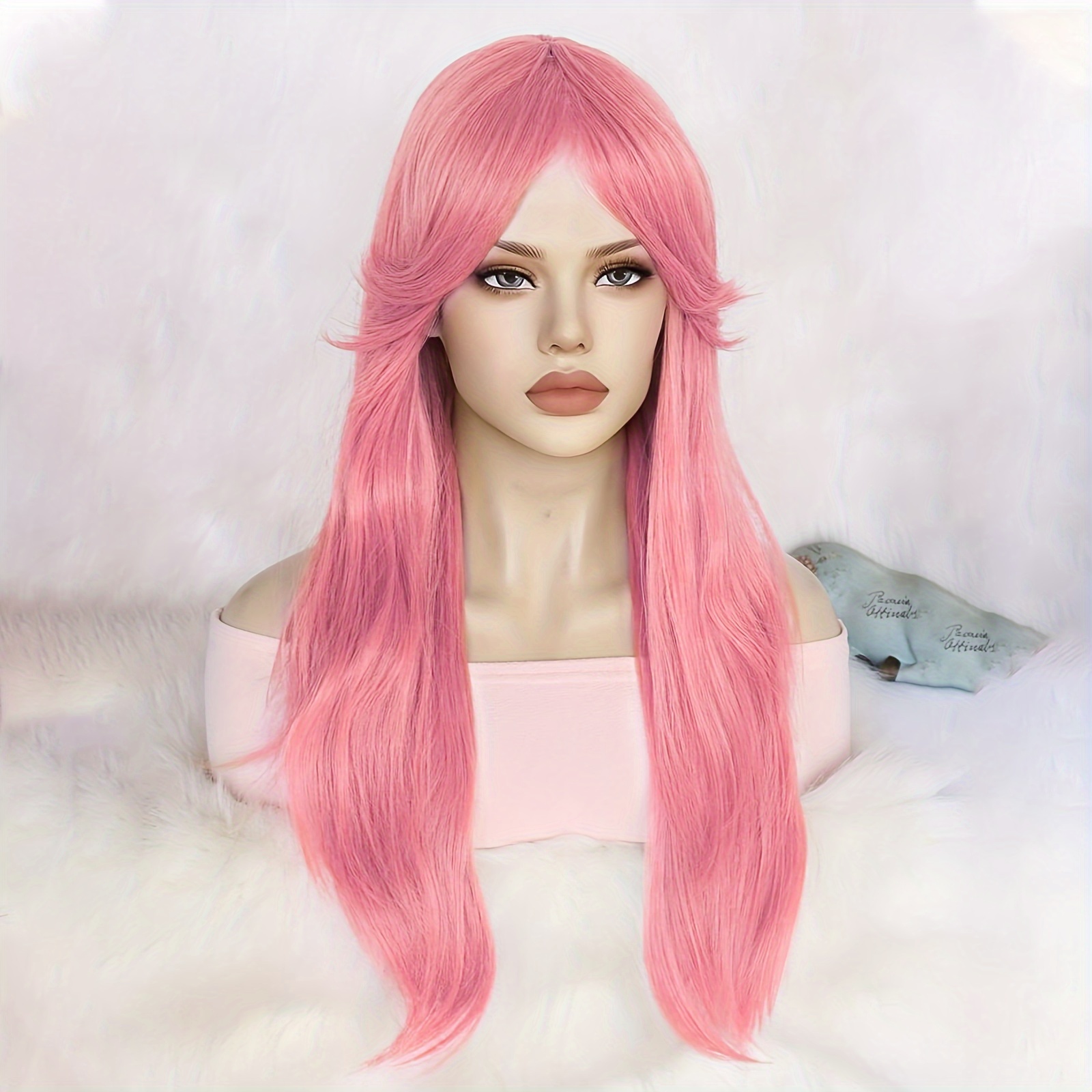 Heat Resistant Body Wave Hair Wig With Bangs For Women - Temu