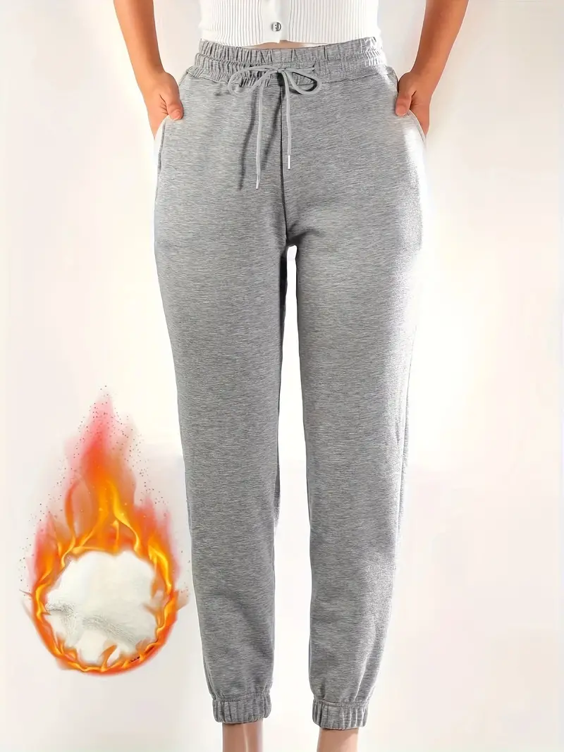 Fleece Thickened Sweatpants, Winter Warm Sports Running Pants, Women's  Activewear, Check Out Today's Deals Now