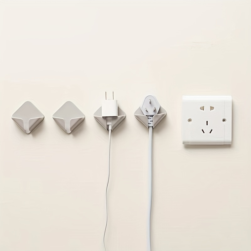 Punch Free Power Cord Plug Wall Storage Hooks Strong Non - Temu