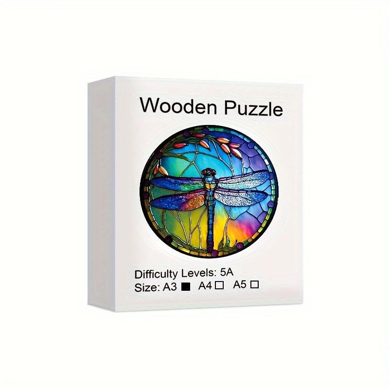 Window-like Dragonfly Wooden Jigsaw Puzzle Creative Landscaping Gift  Perfect Work Bar Decor Style