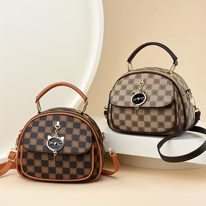 Trendy Letter Pattern Square Crossbody Bag, Cute Pulsh Pendant Flap  Shoulder Bag, Perfect Sling Bag For Daily Use - Temu