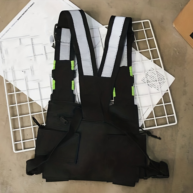 Men Women Fashion Chest Rig Bag Reflective Vest Hip Hop Streetwear  Functional Harness Chest Bag Pack Front Waist Pouch Backpack Chest Utility  Bag for