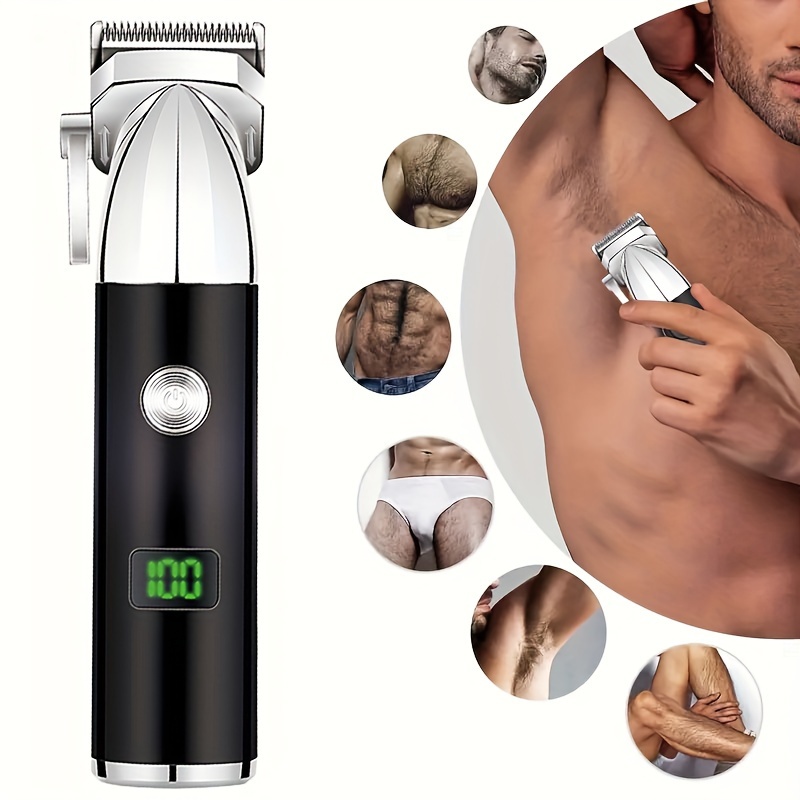 Recortador de vello corporal para hombres, afeitadora íntima eléctrica  Bodygroom para vello corporal masculino oso de fresa Electrónica