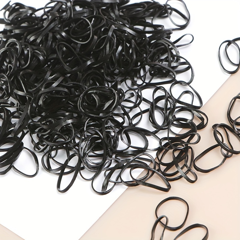 Disposable Black Rubber Bands For Girls Hair Tie Thickened Hair