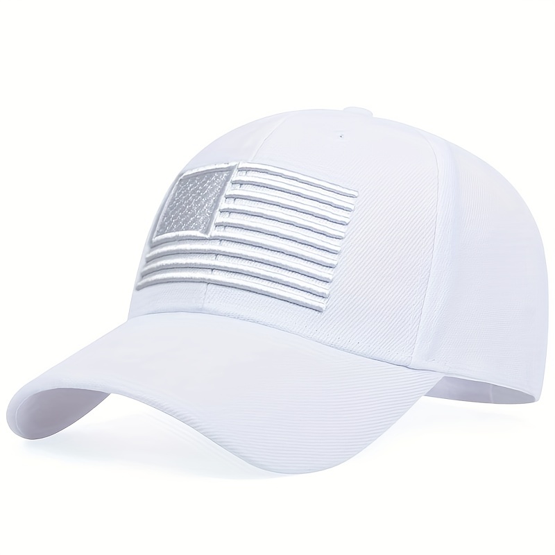 Flag Embroidery Golf Baseball Cap Solid Casual Sports Hat Adjustable Dad Hats