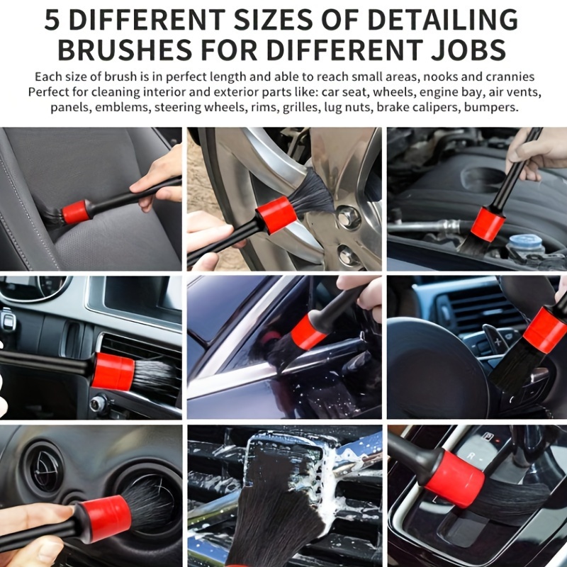 10Pcs Car Detailing Kit Interior Cleaner Car Wash Brush Car