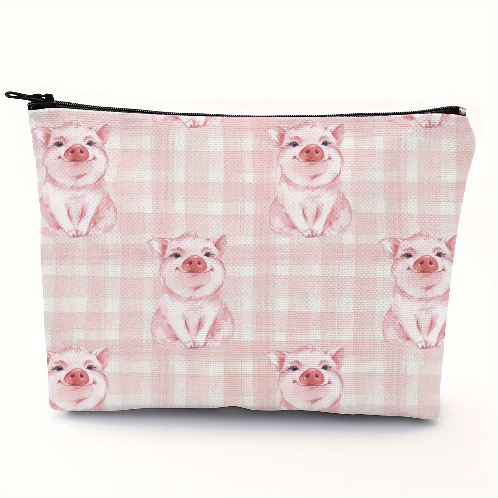 

Pig Makeup Bag Zipper Pouch, Polyester Cosmetic Travel Bag, Toiletry Case Multi Functional Pouch Gifts For