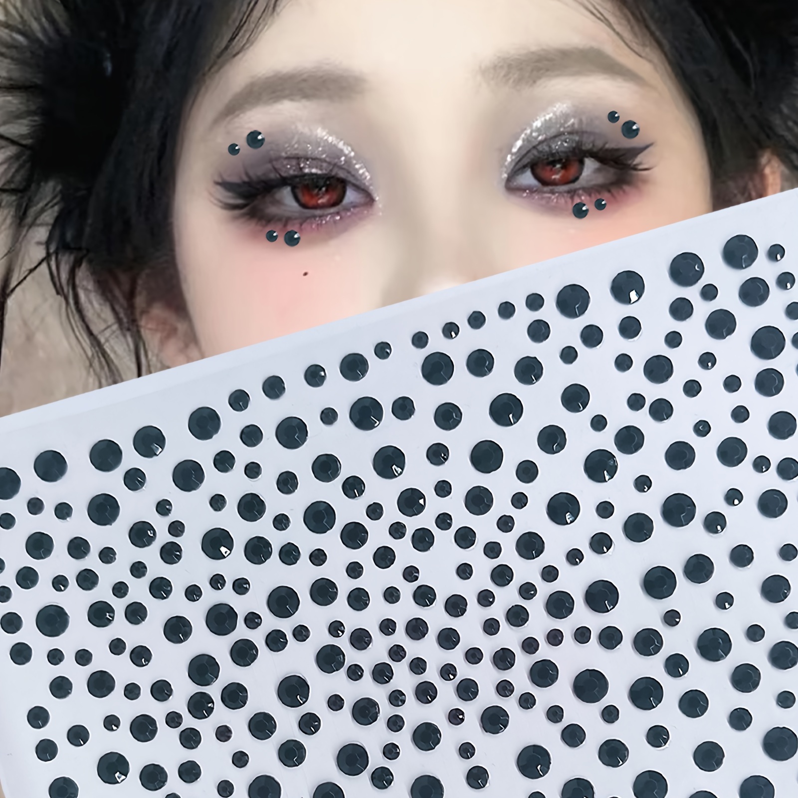 Black Shiny Under Eye Makeup Bright Flash Face Sticker - Temu
