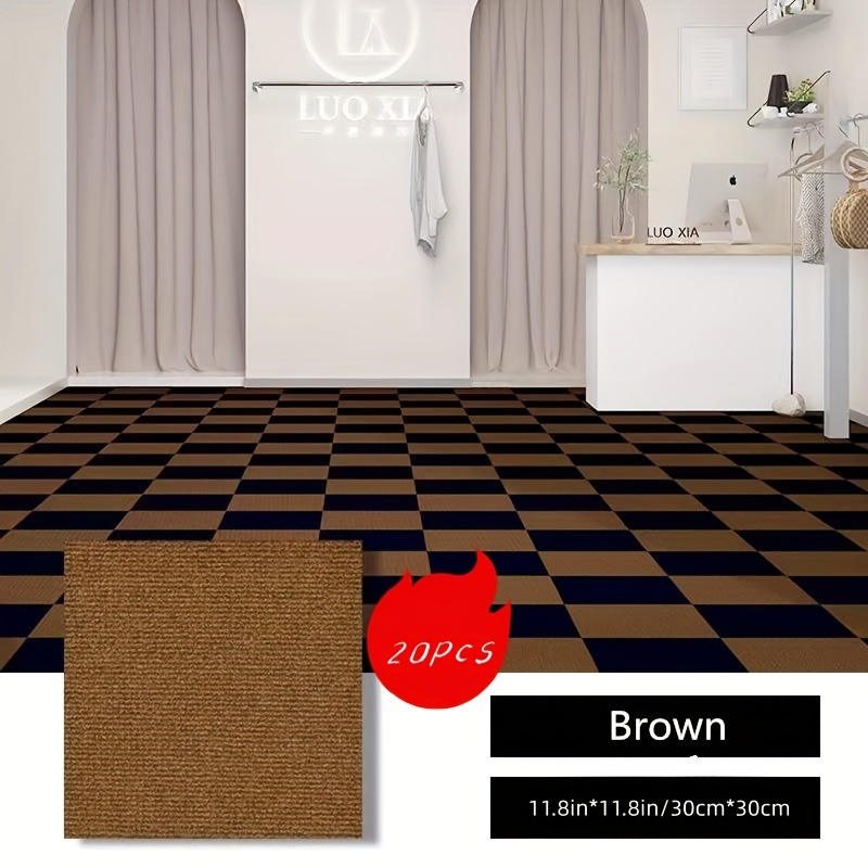 10pcs Carpet Floor Tiles Sticker Adhesive Stickers Carpet Peel And