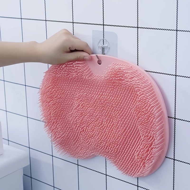 Back Scrubber Shower Wall Silicone Body Foot Cleaning Brush Bath