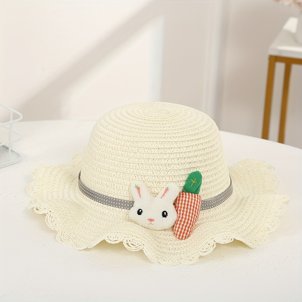 Oshhni Rabbit Ear Straw Hat Fisherman Cap with Ears Moving Beach Hat Sun Hat  for Costume Beach Summer Outdoor, Beige : : Clothing, Shoes &  Accessories