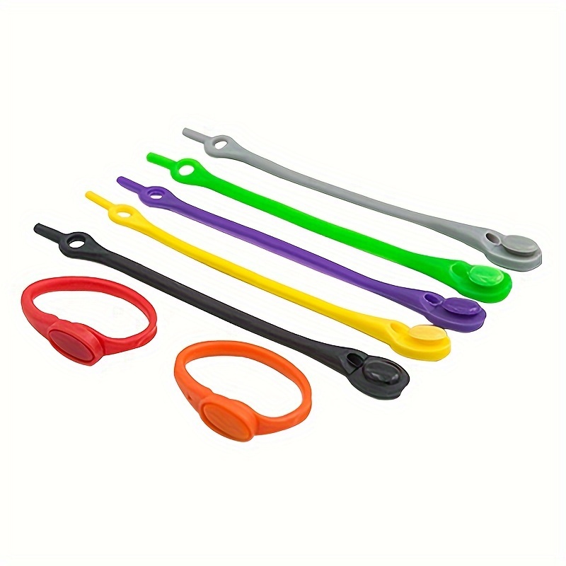 12pcs Colorful Silicone Elastic Shoelaces, Multifunctional High Elastic Lazy Shoe Laces