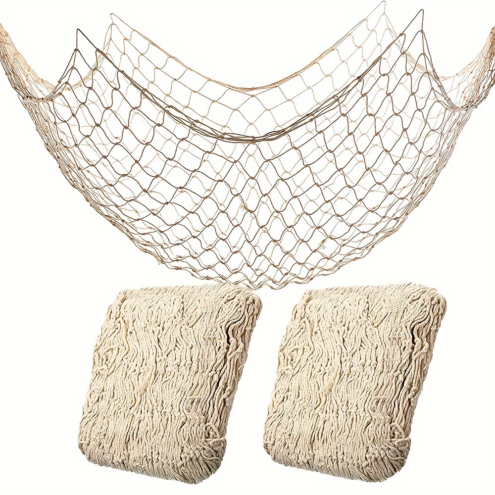Fish Net Decorations For Party natural Cotton Hawaiian Party - Temu
