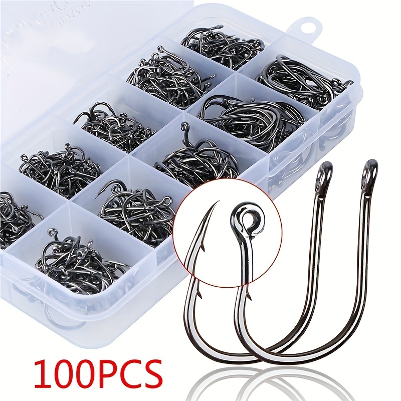Stainless Steel Barbed Fishing Hooks Set Perfect - Temu