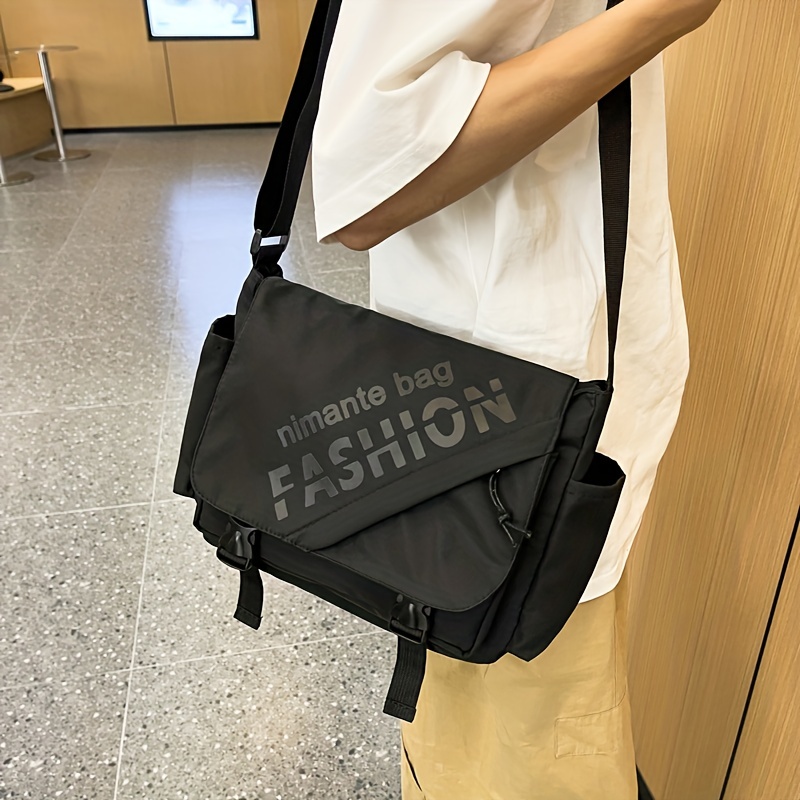 Casual Simple Large Capacity Nylon Shoulder Cross Body Bag For Men