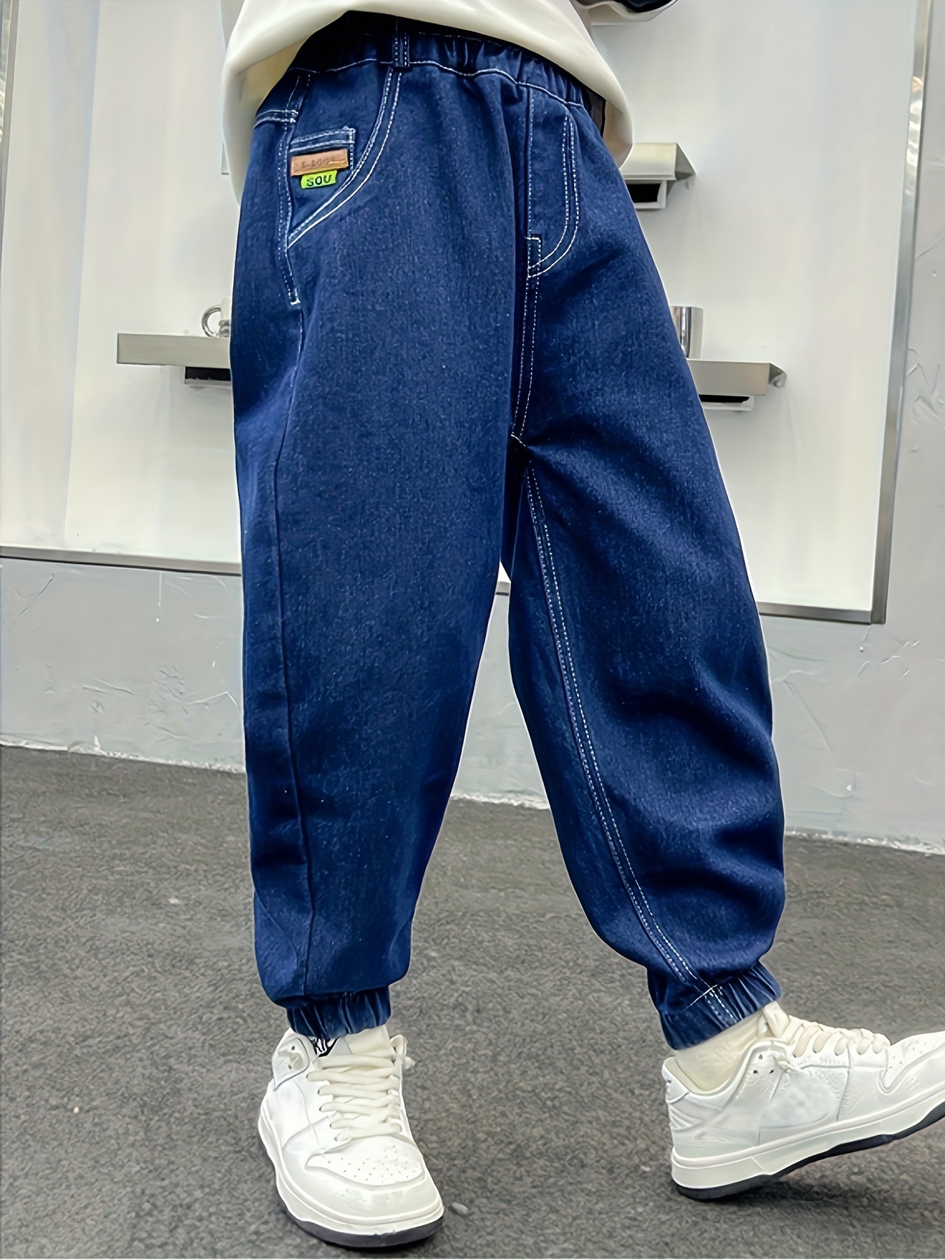 Jeans Moda Toppe Bambini Pantaloni Casual In Denim Tasche - Temu Italy