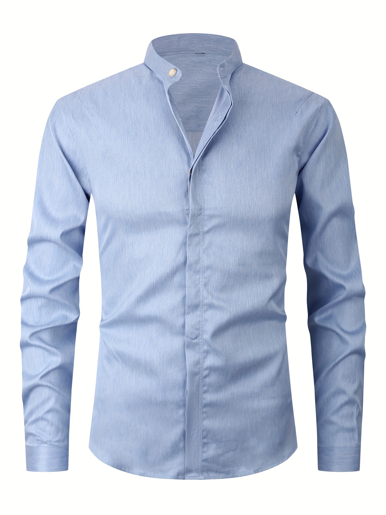 Cotton Linen Blend Men's Shirt Top Solid Lapel Long Sleeve - Temu