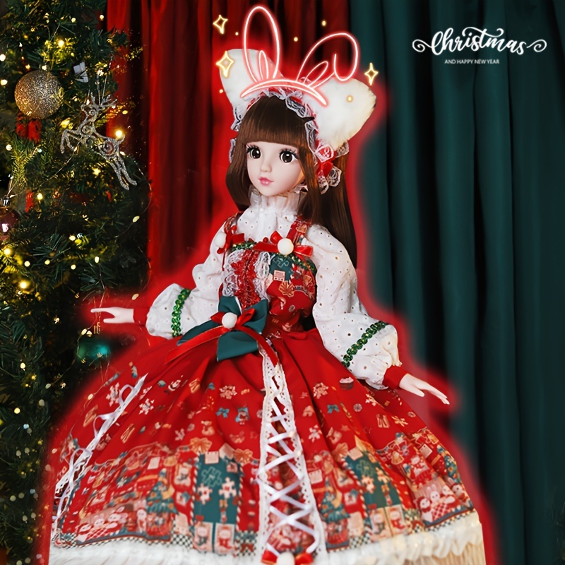 Mermaid Doll Toy Girls 3d Real Eyes Princess Doll Children - Temu