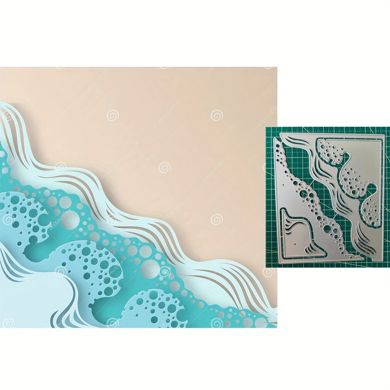 

1pc Ocean Water Waves Metal Cutting Dies Stencil Scrapbook Embossing Dies For Paper Card Making Scrapbooking Diy Cards Photo Album Craft Decorations