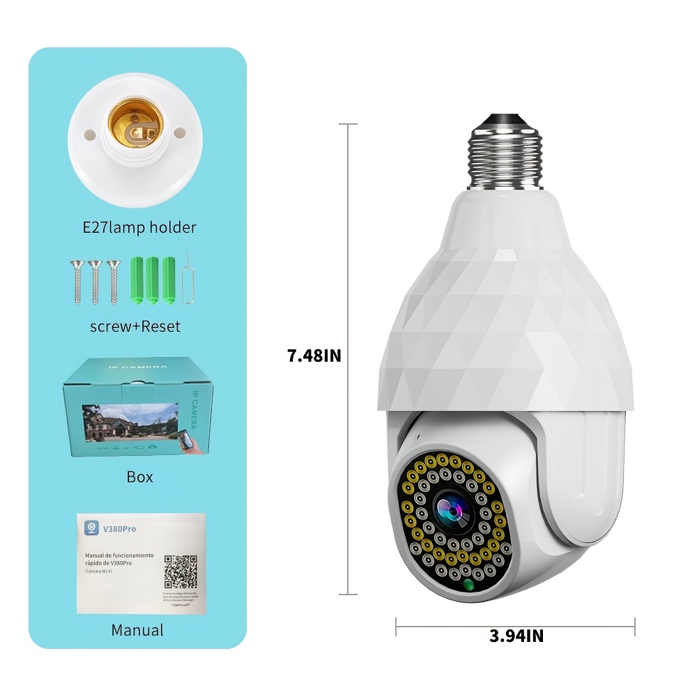 outdoor light bulb camera wifi