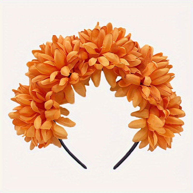 Elegant & Vibrant Floral Fabric Headband - Polyester Flower Hair Hoop In Multicolor For Parties, Photo Shoots & New Year Celebrations, Cute Hair Accessories